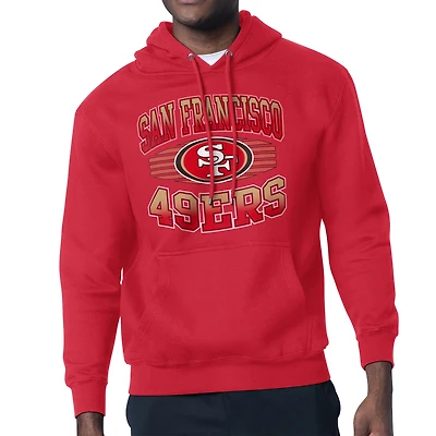 Men's Starter Scarlet San Francisco 49ers Team Grit Graphic Hoodie