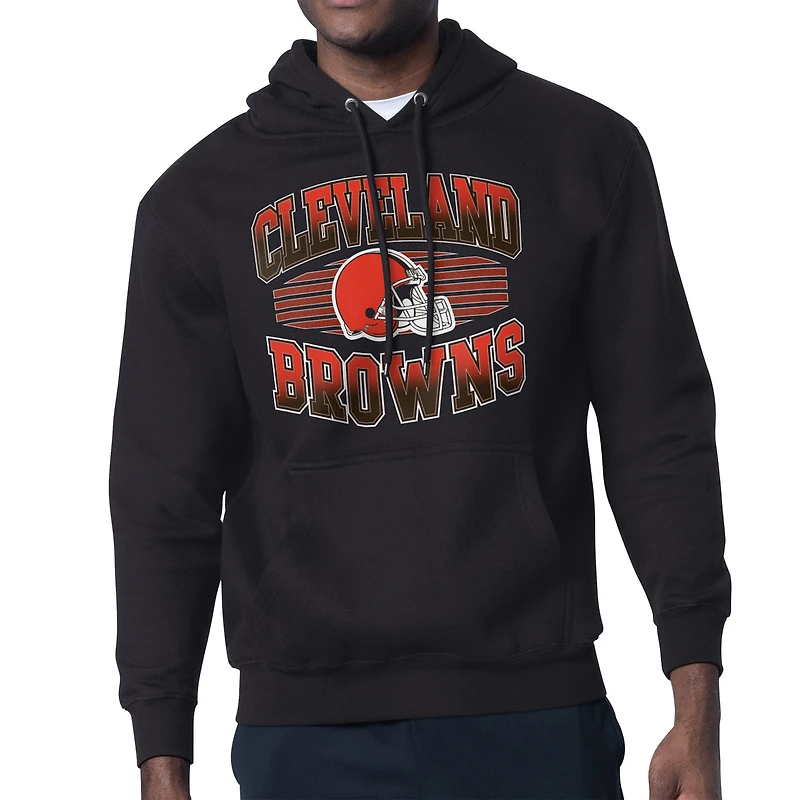 Men's Starter Black Cleveland Browns Team Grit Graphic Hoodie