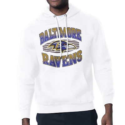 Men's Starter White Baltimore Ravens Team Grit Graphic Hoodie
