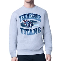 Men's Starter Heather Gray Tennessee Titans Team Grit Graphic Fleece Pullover Sweatshirt