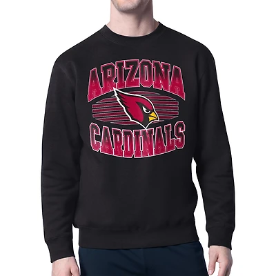 Men's Starter Black Arizona Cardinals Team Grit Graphic Fleece Pullover Sweatshirt