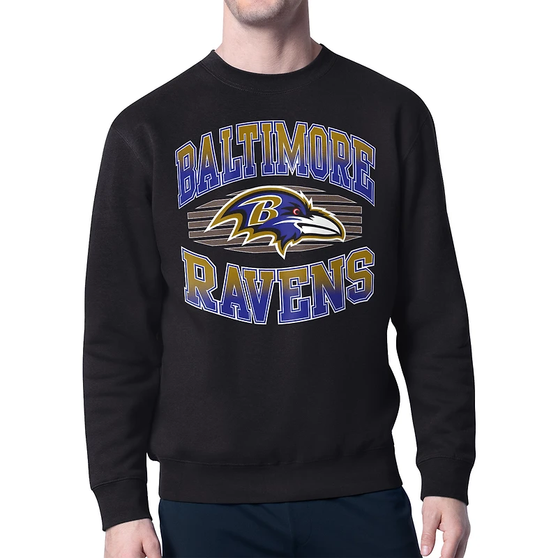 Men's Starter Baltimore Ravens Team Grit Graphic Fleece Pullover Sweatshirt