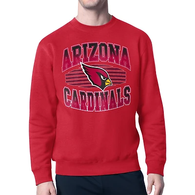 Men's Starter Cardinal Arizona Cardinals Team Grit Graphic Fleece Pullover Sweatshirt