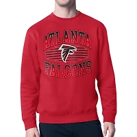 Men's Starter Red Atlanta Falcons Team Grit Graphic Fleece Pullover Sweatshirt