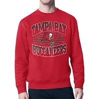 Men's Starter Red Tampa Bay Buccaneers Team Grit Graphic Fleece Pullover Sweatshirt