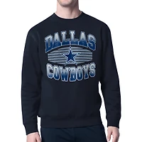 Men's Starter Navy Dallas Cowboys Team Grit Graphic Fleece Pullover Sweatshirt