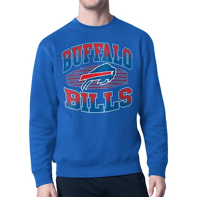 Men's Starter Royal Buffalo Bills Team Grit Graphic Fleece Pullover Sweatshirt