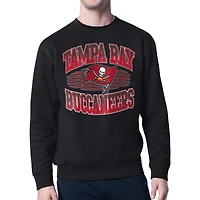 Men's Starter Black Tampa Bay Buccaneers Team Grit Graphic Fleece Pullover Sweatshirt