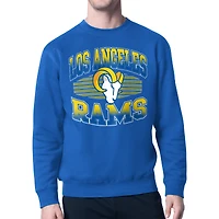 Men's Starter Royal Los Angeles Rams Team Grit Graphic Fleece Pullover Sweatshirt