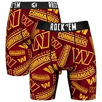 Men's Rock Em Socks Washington Commanders Logo Boxer Briefs