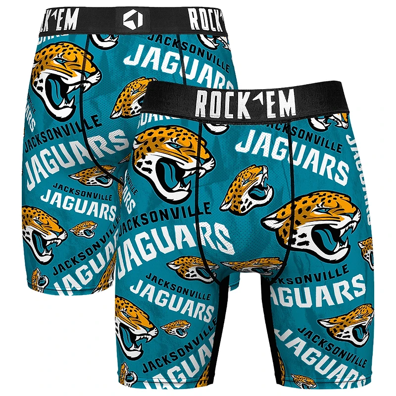 Men's Rock Em Socks Jacksonville Jaguars Logo Boxer Briefs