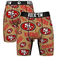 Men's Rock Em Socks Scarlet San Francisco 49ers Logo Boxer Briefs