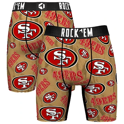 Men's Rock Em Socks Scarlet San Francisco 49ers Logo Boxer Briefs