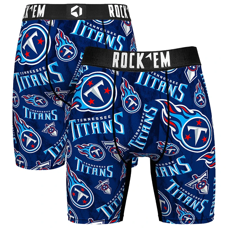 Men's Rock Em Socks Tennessee Titans Logo Boxer Briefs