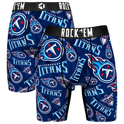 Men's Rock Em Socks Tennessee Titans Logo Boxer Briefs