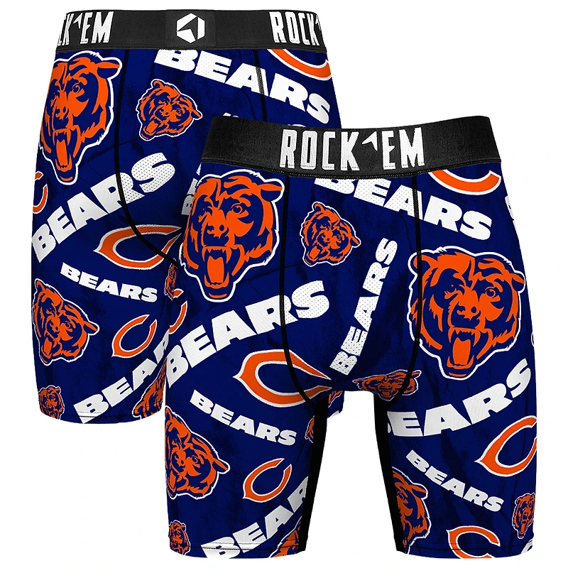 Men's Rock Em Socks Chicago Bears Logo Boxer Briefs