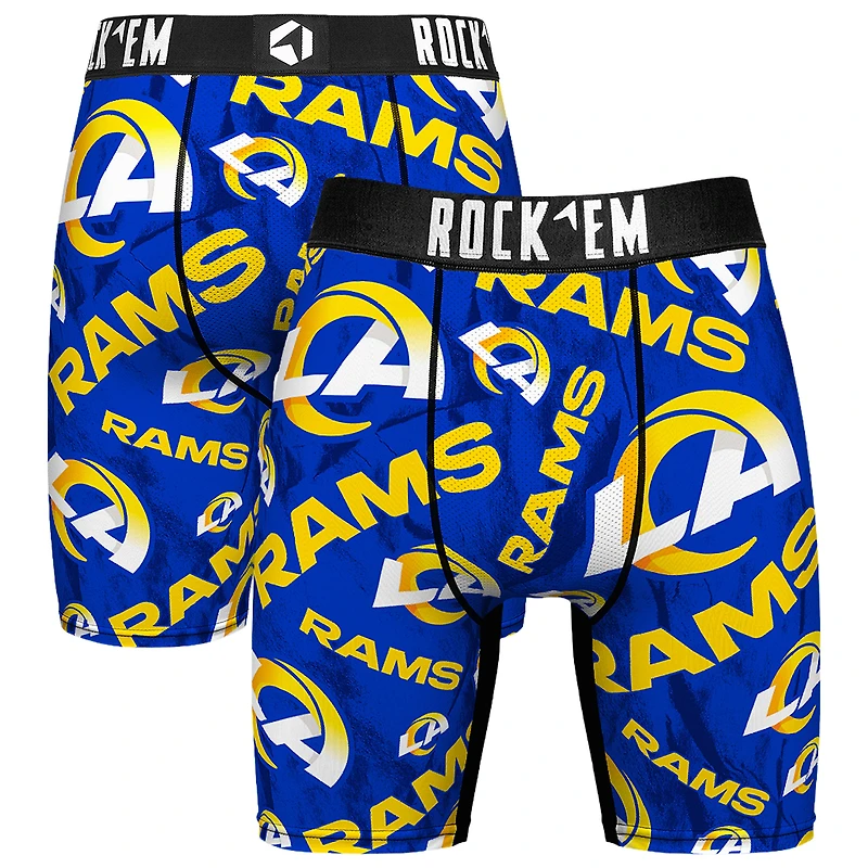 Men's Rock Em Socks Los Angeles Rams Logo Boxer Briefs