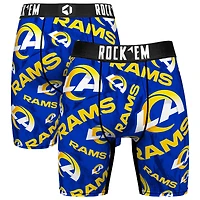 Men's Rock Em Socks Los Angeles Rams Logo Boxer Briefs