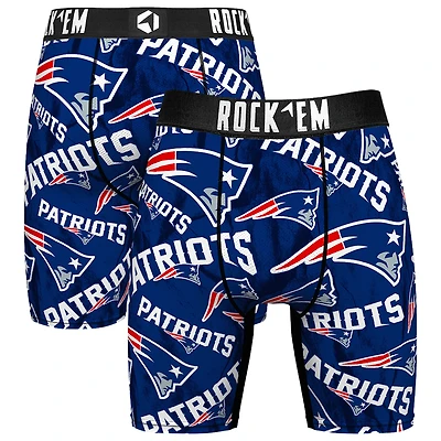 Men's Rock Em Socks New England Patriots Logo Boxer Briefs