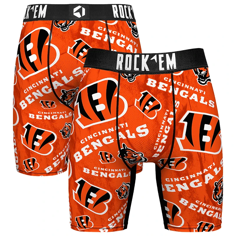 Men's Rock Em Socks Cincinnati Bengals Logo Boxer Briefs