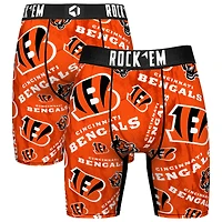 Men's Rock Em Socks Cincinnati Bengals Logo Boxer Briefs