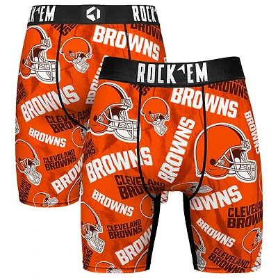 Men's Rock Em Socks Cleveland Browns Logo Boxer Briefs