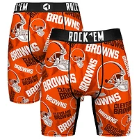 Men's Rock Em Socks Cleveland Browns Logo Boxer Briefs