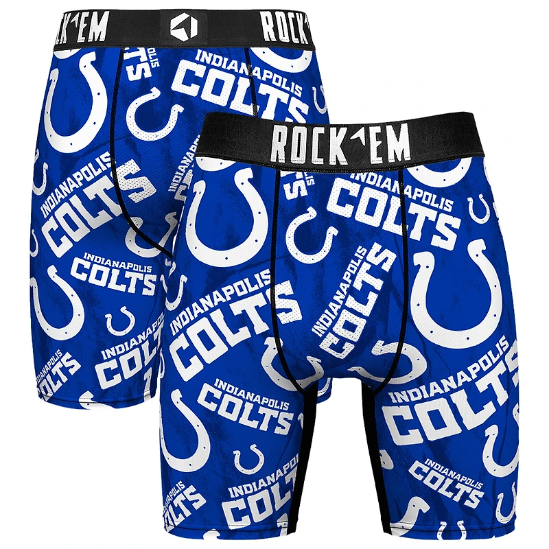 Men's Rock Em Socks Indianapolis Colts Logo Boxer Briefs