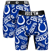 Men's Rock Em Socks Indianapolis Colts Logo Boxer Briefs