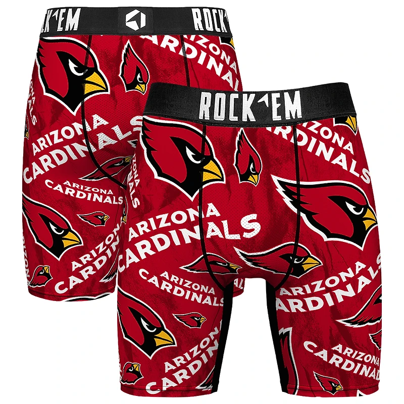 Men's Rock Em Socks Arizona Cardinals Logo Boxer Briefs