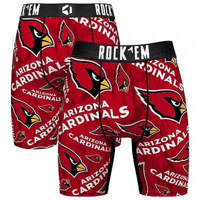 Men's Rock Em Socks Arizona Cardinals Logo Boxer Briefs