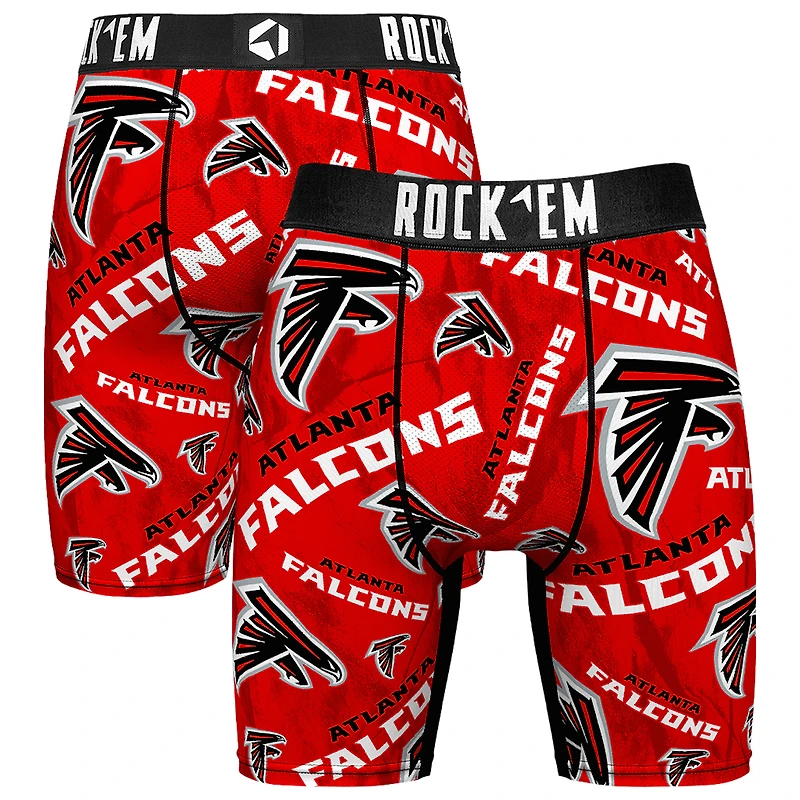 Men's Rock Em Socks Red Atlanta Falcons Logo Boxer Briefs