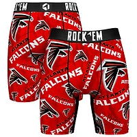 Men's Rock Em Socks Red Atlanta Falcons Logo Boxer Briefs