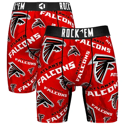 Men's Rock Em Socks Red Atlanta Falcons Logo Boxer Briefs