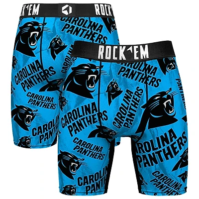 Men's Rock Em Socks Carolina Panthers Logo Boxer Briefs