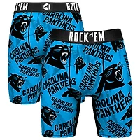Men's Rock Em Socks Carolina Panthers Logo Boxer Briefs