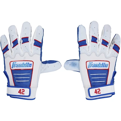 Kerry Carpenter Detroit Tigers Game-Used White/Blue Franklin Batting Gloves from the 2025 MLB Season
