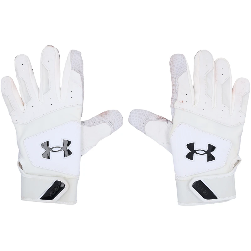 Kerry Carpenter Detroit Tigers Game-Used White Under Armour Batting Gloves from the 2025 MLB Season