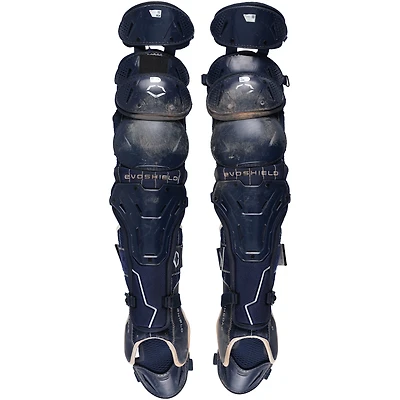 Austin Wells New York Yankees Game-Used Navy EvoShield Shin Guards vs. Milwaukee Brewers on March 30, 2025