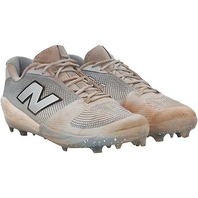 Austin Wells New York Yankees Game-Used Gray New Balance Cleats vs. Cleveland Guardians on April 23, 2025