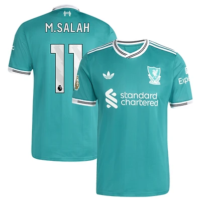 Men's adidas Mohamed Salah Green Liverpool 2025/26 Third Authentic Player Jersey