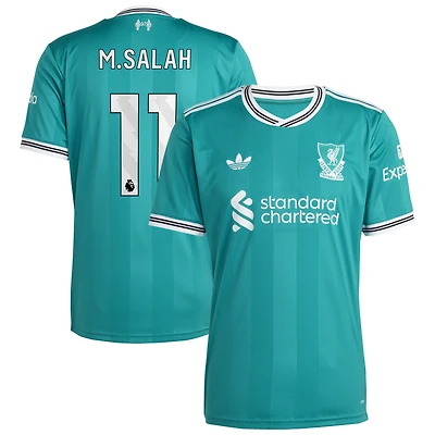 Men's adidas Mohamed Salah Green Liverpool 2025/26 Third Replica Player Jersey