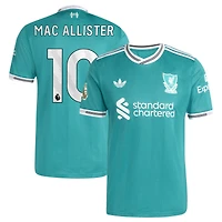 Men's adidas Alexis Mac Allister Green Liverpool 2025/26 Third Authentic Player Jersey