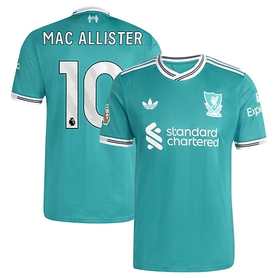 Men's adidas Alexis Mac Allister Green Liverpool 2025/26 Third Authentic Player Jersey