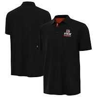 Men's Antigua Black Cincinnati Bengals Streak Era Polo