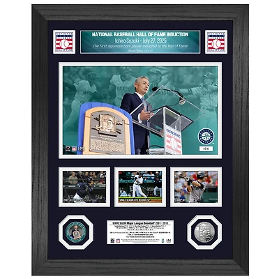 Highland Mint Ichiro Suzuki Seattle Mariners 2025 Baseball Hall of Fame Induction 18" x 22" Marquee Photo Mint
