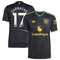 Men's adidas Alejandro Garnacho Black Manchester United 2025/26 Third Authentic Player Jersey