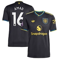 Men's adidas Amad Diallo Black Manchester United 2025/26 Third Authentic Player Jersey