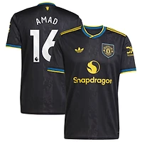 Men's adidas Amad Diallo Black Manchester United 2025/26 Third Replica Player Jersey