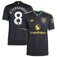 Men's adidas Bruno Fernandes Black Manchester United 2025/26 Third Authentic Player Jersey